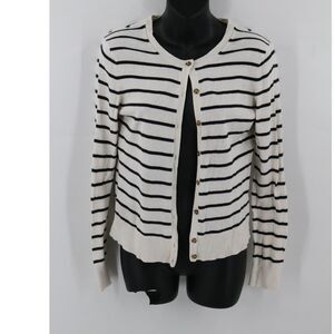 Gap Women Striped Cardigan Sweater Size Small Nautical Coastal Size Small